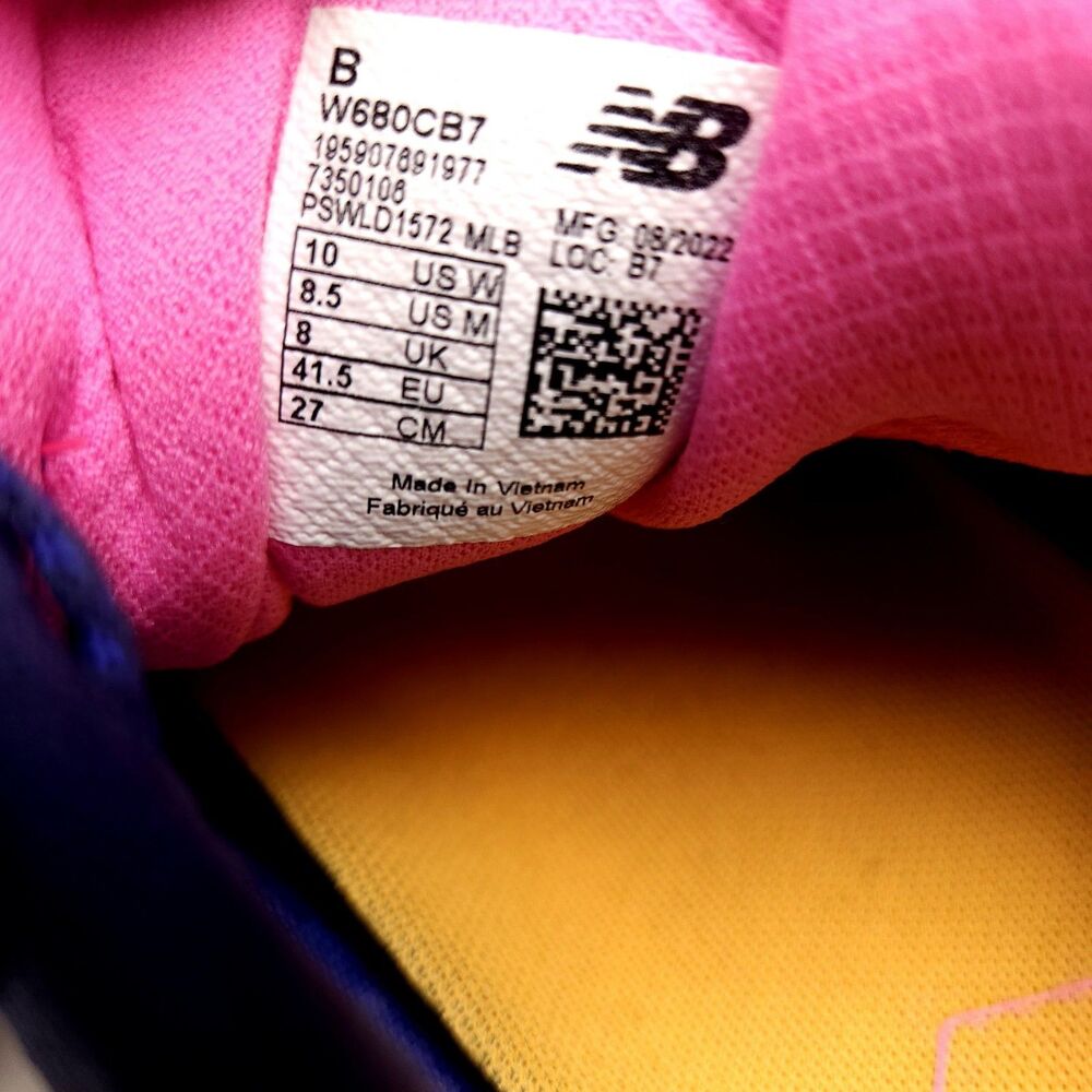 New Balance Womens Fresh Foam 680v7 W680CB7 Blue Running Shoes Sneakers Sz 10 B - Picture 6 of 10